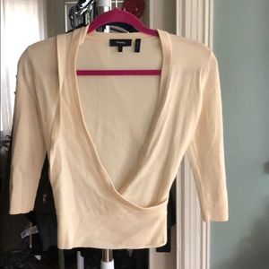 Theory wrap merino sweater